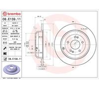 1X Disco de freno BREMBO 08.E139.11 para HYUNDAI GENESIS Coupé 2 2008-2014