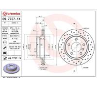 1X Disco de freno BREMBO 09.7727.1X BMW 3 (E46) 2 1998-2