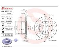 1X Disco de freno BREMBO 09.9750.2X BMW 1 (F20) 2 2011-2015