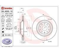 1X Disco de freno BREMBO 09.A200.11 para AUDI A3 (8P1) 2 2004-2012