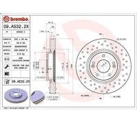 1X Disco de freno BREMBO 09.A532.2X KIA CEE'D (JD) 1 2015-2018
