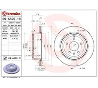 1X Disco de freno BREMBO 09.A629.11 para OPEL ANTARA A (L07) 3 2010-2015