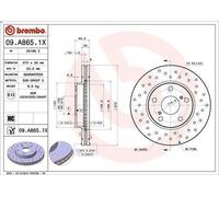 1X Disco de freno BREMBO 09.A865.1X para TOYOTA AURIS (_E15_) 1.6 2007-2012