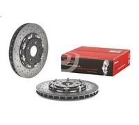 Brembo Disco de freno 09B08513 delantero, ventilado, perforado, 1 pieza