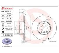 1X Disco de freno BREMBO 09.B337.21 para BMW 3 (E90) 2 2005-2007