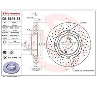 1X Disco de freno BREMBO 09.B848.33 MERCEDES-BENZ SL (R231) 6 2012-2018
