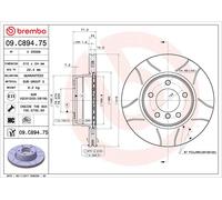 Brembo 09.C894.75 Disco de freno