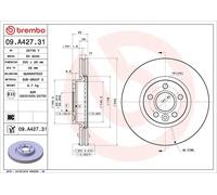 1X Disco de freno BREMBO 9.A427.31 para VOLVO V60 I (155) 2 2013-2018