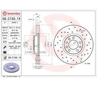 Disco de freno BREMBO 09.C133.1X,1 Piezza
