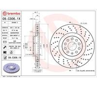 1X Disco de freno BREMBO 9.C306.1X para AUDI Q3 (F3B) 2 2018-2021
