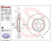 1X Disco de freno BREMBO 9.C377.11 para OPEL ASTRA J GTC 2 2012-2015