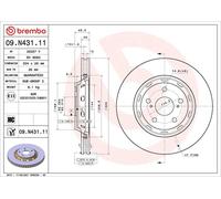 BREMBO 09.N431.11 Disco de freno