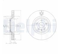2x DELPHI Disco de freno Delantero Ø340mm Altura: 49,7mm Espesor: 30mm Corona de Agujeros - Ø: 112mm ventilado BG9054 Compatible con AUDI A3 Sportback 8PA TT 8J3 TT Roadster 8J9