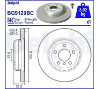 1X Disco de freno DELPHI BG9129BC para BMW 5 (F10) 2 2011-2016