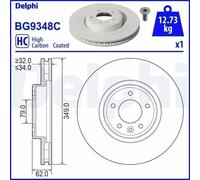 1X Disco de freno DELPHI BG9348C para RANGE ROVER IV (L405) 3 2013-2021