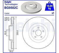 1X Disco de freno DELPHI BG9502C para FORD FOCUS IV (HN) 2.3 2019-2025