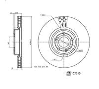 1X Disco de freno FEBI 107515 MERCEDES-BENZ CLASE A (W177) 2 2018-2019