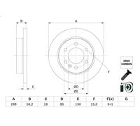 1X Disco de freno para BOSCH 0 986 479 H07 para SPRINTER 4-t Furgoneta 2 2021-