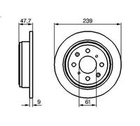 1X Disco de freno para BOSCH 986 479 101 para HONDA BEAT (PP_) 0.7 1991-1996