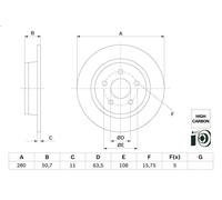1X Disco de freno para BOSCH para FORD TRANSIT CONNECT Monospace 1.5 2018-