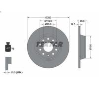 1X Disco de freno TEXTAR 92140803 para AUDI A3 (8P1) 2 2003-2008
