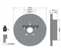 Disco de freno TEXTAR 92227803 trasero, ventilado , 1 Pieza