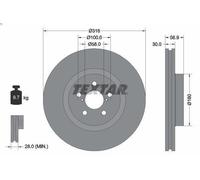 Disco de freno TEXTAR 92236503 delantero, ventilado , 1 Pieza