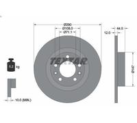 1X Disco de freno TEXTAR 92238003 para PEUGEOT 508 I (8D_) 2 2010-2018