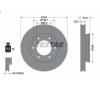 Textar Disco de freno 92253403 delantero, ventilado, 1 pieza