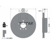 2x RIDEX Disco de freno Trasero para BMW 5 Touring (F11) 5 Sedán (F10) 345mm