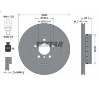 1X Disco de freno TEXTAR 92265825 para BMW 5 (F10) 3 2009-2011
