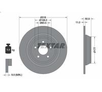 1X Disco de freno TEXTAR 92292503 FORD USA EDGE 2 2015-2018