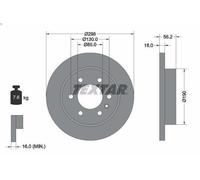 1X Disco de freno TEXTAR 92301003 para SPRINTER 3-t Furgoneta (B910) 2 2021-2025