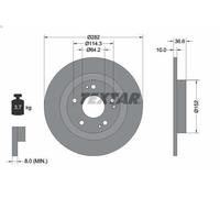1X Disco de freno TEXTAR 92301303 para HONDA CIVIC X Sedán (FC_) 1.5 2016-2022