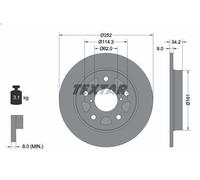 1X Disco de freno TEXTAR 92305703 para SUZUKI SWIFT V (AZ) 1.4 2020-