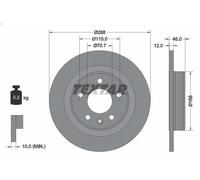 1X Disco de freno TEXTAR 92314603 para OPEL INSIGNIA B Grand Sport (Z18) 2 2020-
