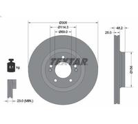 1X Disco de freno TEXTAR 92333203 para KIA OPTIMA (DL3) 2 2020-
