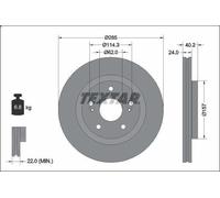 Disco de freno TEXTAR 92337303 delantero, ventilado , 1 Pieza
