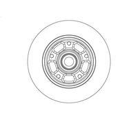 1X Disco de freno TRW DF6549BS para MEGANE IV Grandtour (K9A/M/N_) 1.2 2016-