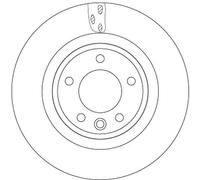 1X Disco de freno TRW DF6956S para LAND ROVER RANGE ROVER IV (L405) 3 2020-2021