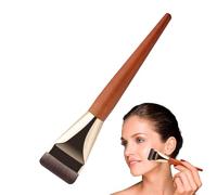 1x Flat Top Makeup Brush - Makeup Brush For Liquid Foundation, Wooden Handle Foundation Brushes | Face Make Up Tool, Professional Contour Brushes For Liquid, Cream, Buffing, Stippling, Concealer