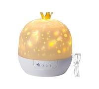 1x Kids Night Light Projector - Soothing Lamp With Music | Star Projector For Bedroom | 360 Degree Rotating Ceiling Projectors | Decorative Indoor Lighting For Nursery Wall Sleep Bedtime Sleeping