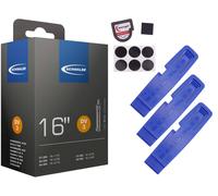 1x Manguera Bicicleta Schwalbe 57-305 (16x2.25) DV 32mm Válvula Dunlop + Elev...