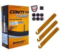 1x Manguera Continental 33-622 (28x1.30) DV 40mm Dunlop Válvula + Elevador de...