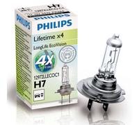 1x Philips H7 LongLife EcoVision Halógeno 4x Lifetime 12972LLECOC1