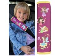 1x protector de cinturón de seguridad HECKBO con dibujos de hadas mágicas: cinturón de seguridad, almohadilla para el hombro, cojín para el hombro