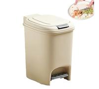 1x Step Garbage Can - Pop-Up Lid Rectangular Step Garbage Can | Slim Trash Bin With Pedal | Rectangular Steps Cans | Space-Saving Waste Container For Bathroom, Compact Kitchen, ofice & Narrow Corners