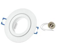 1x Sweet LED marco empotrable incluido casquillo GU10 - IP44 foco empotrable para baño, foco LED empotrable redondo de aluminio - Ø 84mm, blanco