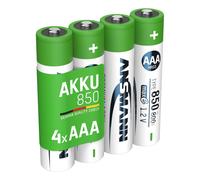 1x4 ansmann nimh battery micro aaa type 850 800 mah maxe