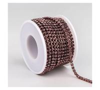 1Yard 10Yards/Roll Shiny Crystal Rhinestone Chain Sew-On Glue-On For Clothes Jewelry Apparel Accessories Trim Cup(Light Amethyst,10Yards,2.5mm)